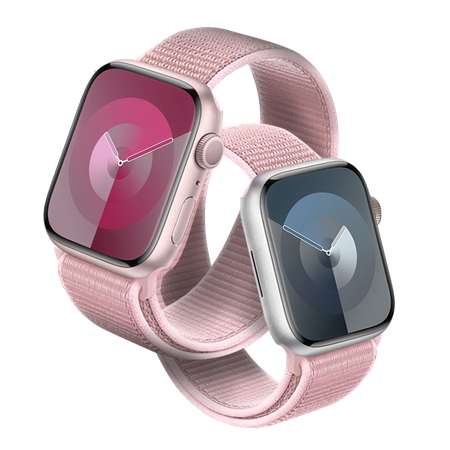 Crong Nylon - Sportarmband für Apple Watch 38/40/41/42 mm (Puderrosa)