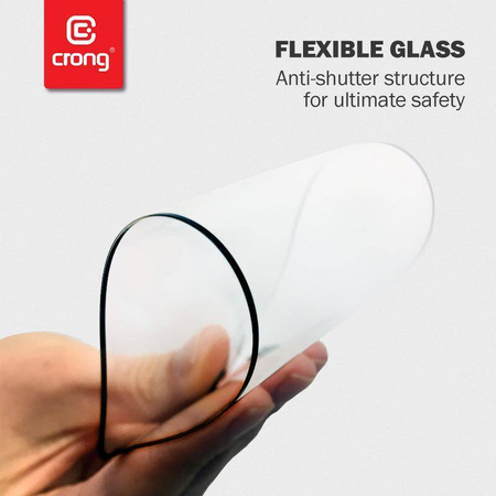 Crong 7D Nano Flexible Glass - Μη εύθραυστο υβριδικό γυαλί 9H για ολόκληρη την οθόνη του Samsung Galaxy S21+