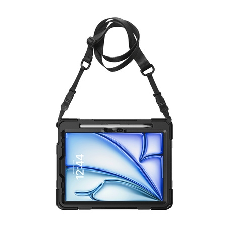 Crong Defender Plus – Gepanzerte Schutzhülle für iPad Air 11" (2026 – 2024) / iPad Air 10,9" (5.-4. Generation) (Schwarz)