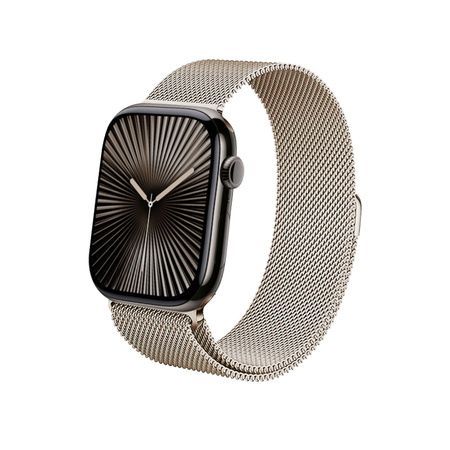 Crong Milano Steel - Milanaisearmband für Apple Watch 40/41/42 mm (champagner)