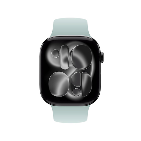 Pasek Crong Liquid do Apple Watch 49/46/45/44 mm Miętowy Silikonowy