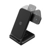 Ładowarka Bezprzewodowa do iPhone, Samsung & Android, Galaxy Watch i słuchawek TWS Crong PowerSpot™ Pivot Stand 3w1 Czarna