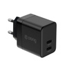 Szybka Ładowarka do Telefonu Crong Ultra Compact GaN 35W 2x USB C Czarna