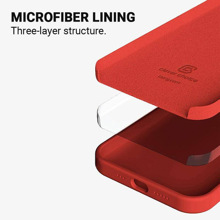 Crong Color Cover - Silikonhülle für iPhone 13 Pro Max (rot)