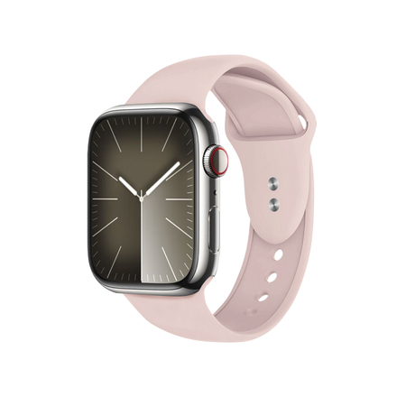 Pasek Crong Liquid do Apple Watch 49/46/45/44 mm Piaskowy Róż Silikonowy