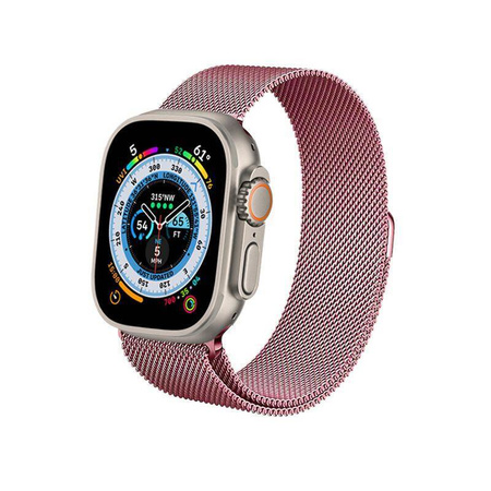 Crong Milano Steel - Řemínek z nerezové oceli pro Apple Watch 38/40/41 mm (růžové zlato)