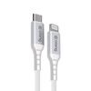 Crong Armor Link - Cablu MFi cu încărcare rapidă USB-C lightning 150 cm (alb)