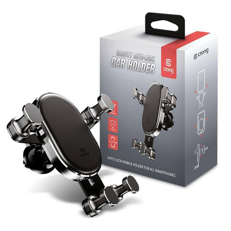 Crong Gravity Auto-Lock Car Holder – Gravity car holder for 4.7”-6.5” phones (black)