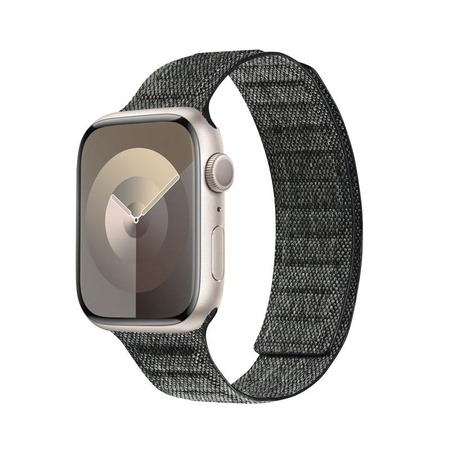 Crong Melange - Magnetisches Armband für Apple Watch 44/45/46/49 mm (schwarz melange)