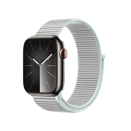 Crong Nylon - Sportovní řemínek pro Apple Watch 38/40/41 mm (Pastelově šedá)