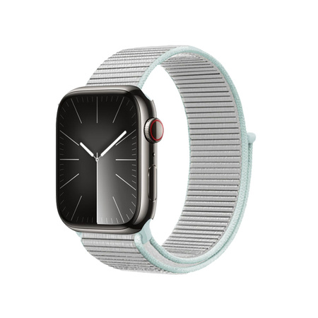 Crong Nylon - Cinturino Sport per Apple Watch 38/40/41/42 mm (Grigio pastello)