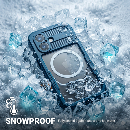Crong Seal Cover - IP68 vízálló tok iPhone 17 Pro / 18 Pro hoz (tengeri)