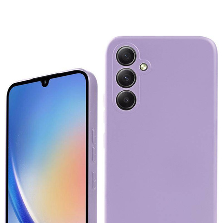 Crong Color Cover - Silikonové pouzdro pro Samsung Galaxy A34 5G (fialové)