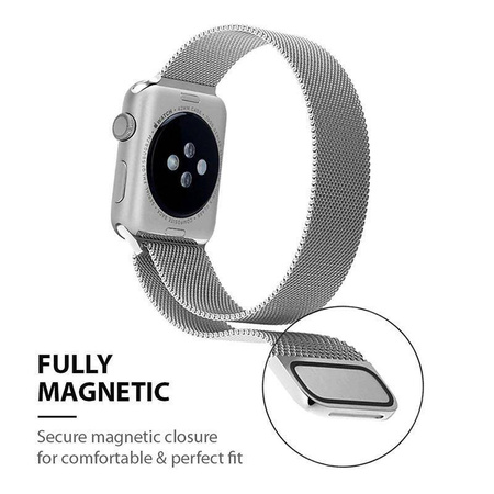 Crong Milano Steel – Cinturino in acciaio inossidabile per Apple Watch 44/45/46/49 mm (verde)