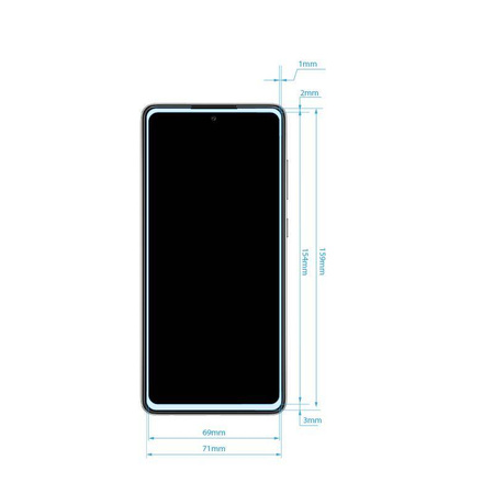 Crong 7D Nano Flexible Glass – Vetro ibrido 9H infrangibile per l'intero schermo del Samsung Galaxy A72