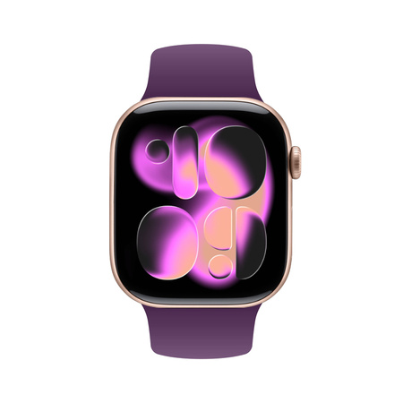 Pasek Crong Liquid do Apple Watch 42/41/40/38 mm Śliwkowy Silikonowy