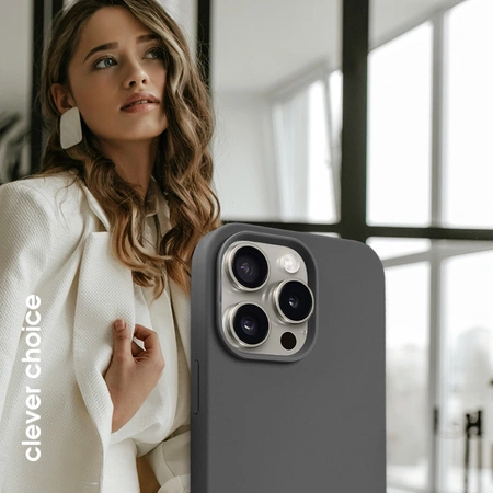 Crong Color Cover Magnetic - Custodia MagSafe per iPhone 15 Pro Max (Titanio)