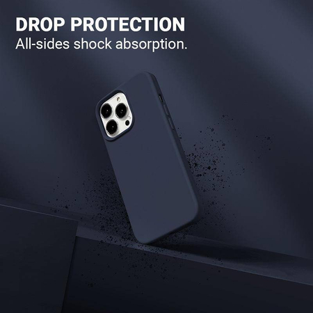 Crong Color Cover - Silikonowe etui do iPhone'a 13 (granatowy)