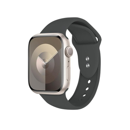 Pasek Crong Liquid do Apple Watch 49/46/45/44 mm Grafitowy Silikonowy