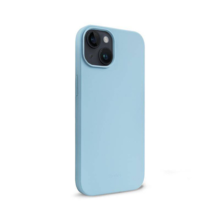 Etui Crong Color Cover do iPhone 14 Plus Silikonowe Błękitny z Mikrofibrą
