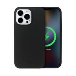 Funda magnética Crong Color Cover para iPhone 13 Pro Max MagSafe (negra)