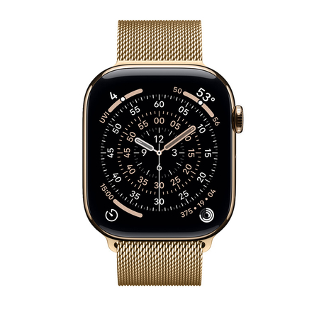 Crong Milano Steel - Каишка от неръждаема стомана за Apple Watch 44/45/46/49 мм (розово злато)