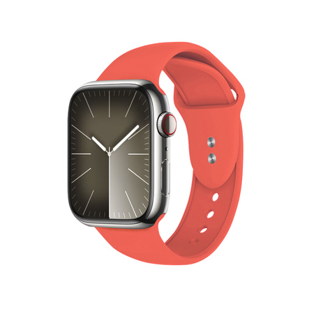 Pasek Crong Liquid do Apple Watch 42/41/40/38 mm Koralowy Silikonowy