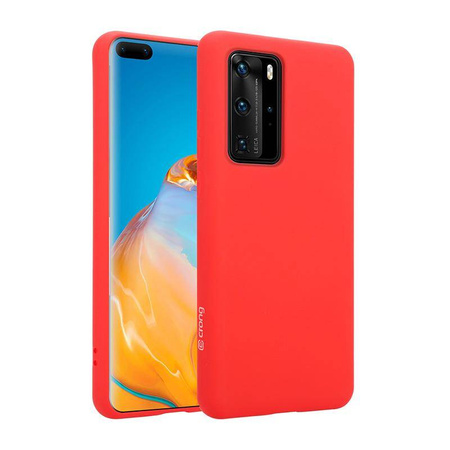 Crong Color Cover - Pouzdro pro Huawei P40 Pro (červené)