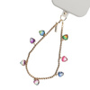 Crong Phone Charm Rainbow Hearts – łańcuszek do telefonu na nadgarstek z kamieniami