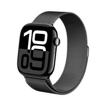 Crong Milano Steel - Bransoleta mediolańska do Apple Watch 40/41/42 mm (grafitowy)