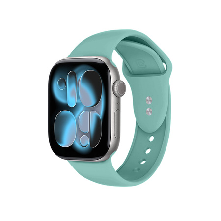 Pasek Crong Liquid do Apple Watch 42/41/40/38 mm Turkusowy Silikonowy
