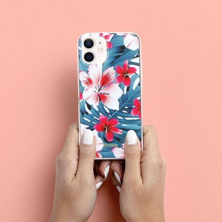 Funda Crong Flower para iPhone 12/iPhone 12 Pro (patrón 03)