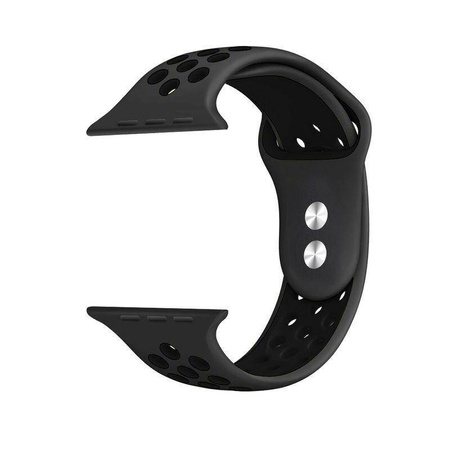 Pasek Crong Duo Sport do Apple Watch 49/46/45/44 mm Szaro-Czarny Sportowy