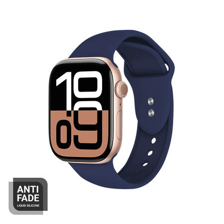 Pasek Crong Liquid do Apple Watch 49/46/45/44 mm Granatowy Silikonowy