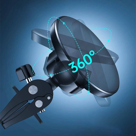 Uchwyt Samochodowy MagSafe do Telefonu na Kratkę Nawiewu Crong Carclip Magnetic Czarny