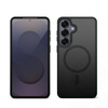 Crong Hybrid Matte Magnetic - MagSafe калъф за Samsung Galaxy S25 (черен)