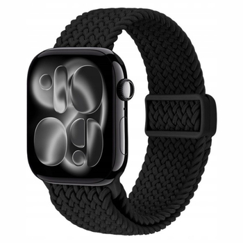 Cinturino Crong Wave - Cinturino intrecciato per Apple Watch 38/40/41/42 mm (nero)