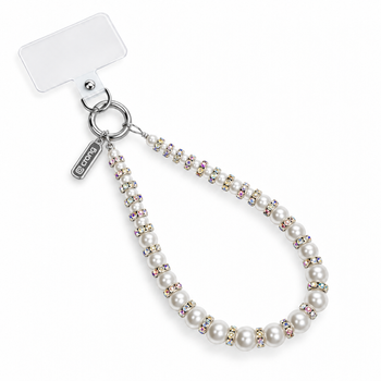 Crong Phone Charm - Ciondolo per telefono con cordino (perline d'argento)