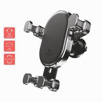 Uchwyt Samochodowy do Telefonu na Kratkę Nawiewu Crong Gravity Auto-Lock Car Holder Czarny