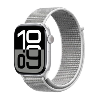 Crong Nylon - Cinturino Sportivo per Apple Watch 38/40/41/42 mm (Grigio Argento)