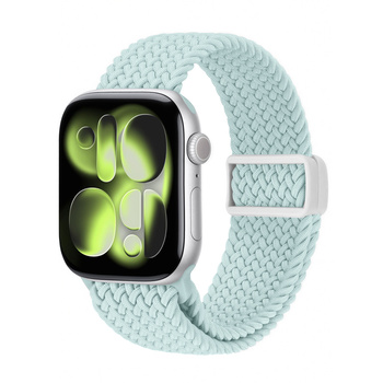 Pasek Crong Wave Band do Apple Watch 49/46/45/44 mm Miętowy Pleciony