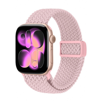 Pasek Crong Wave Band do Apple Watch 42/41/40/38 mm Różowy Pleciony