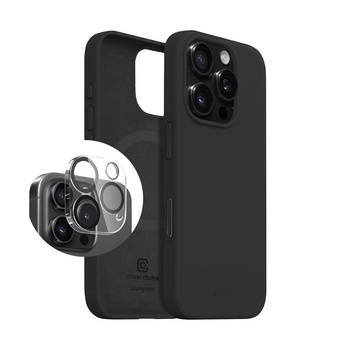 ZESTAW do iPhone 16 Pro Etui Color Cover Magnetic + Szkło Lens Shield Czarny