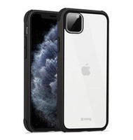 Crong Trace Clear Cover - Hybrid Protective Case for iPhone 11 Pro (Black/Black)